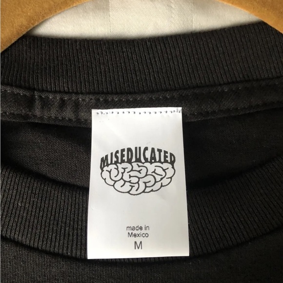 Miseducated Malcom X “By Any Means Necessary” Black Graphic T- Medium - Picture 3 of 5